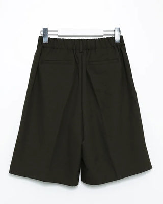 Waistband with elastic back pleats, slacks, half-pants