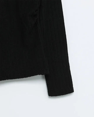 Lace detail button knit