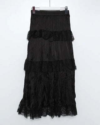 Shatin Gathered Lace Cancan Long Skirt