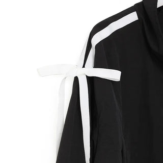 Ribbon Cropped Zip Jacket