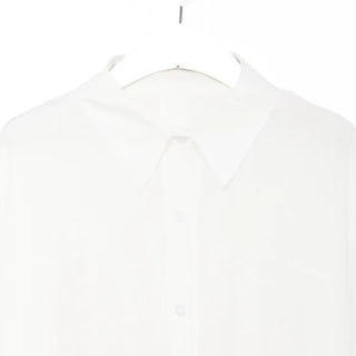 Back button sheer shirt