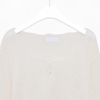 Sheer open cropped cardigan