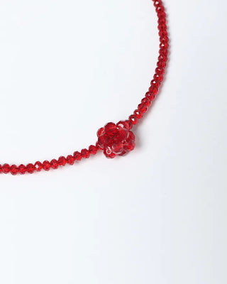 Flower bead necklace