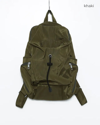 Drawstring Point Multi-Pocket Backpack