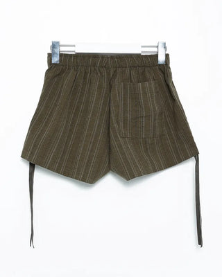 Striped side drawstring shorts