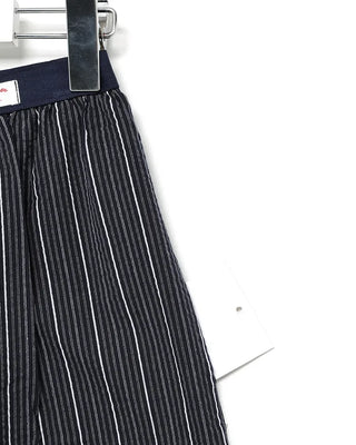 Loose-fit striped banding pants