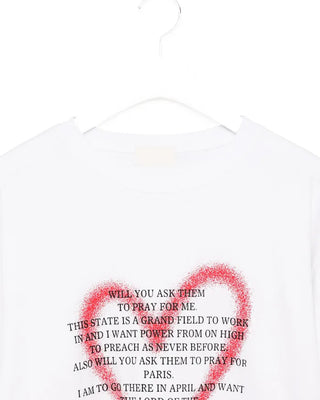 (Unisex) Heart Spray Lettering Half T-shirt