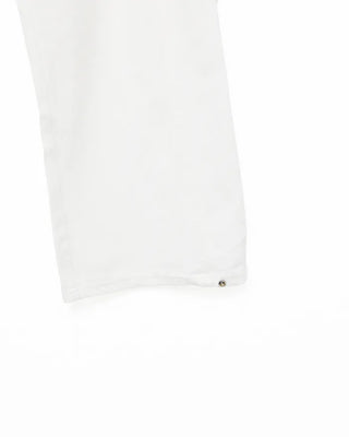 Back embroidered wide cotton pants