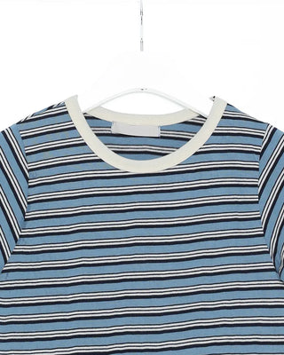 Multi-striped short-sleeved T-shirt