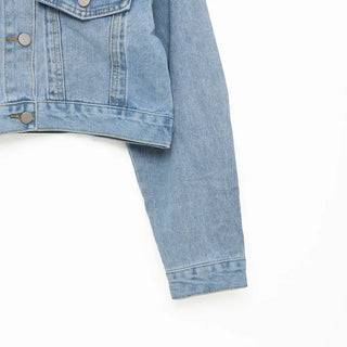 Cropped pocket denim jacket