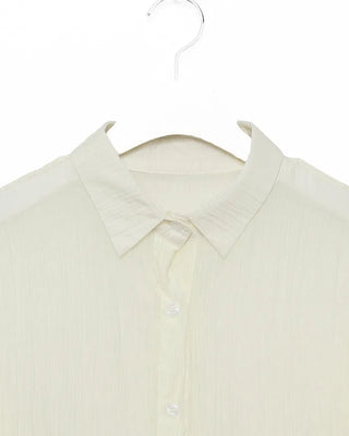 Wrinkle Sheer Loose Long Shirt