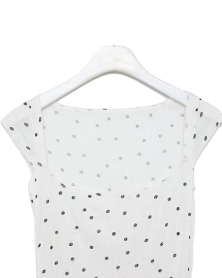 Dot Cap Sleeve Top