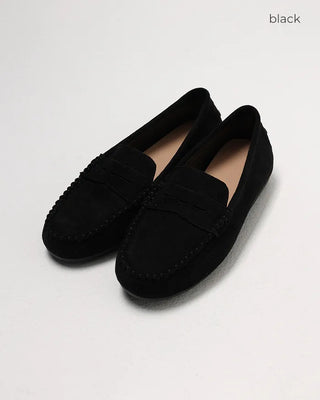 Suede Driving Flat Loafers