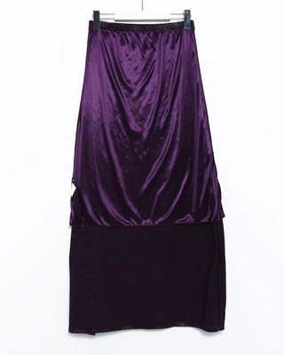 Flower Stitch Fleece Maxi Skirt
