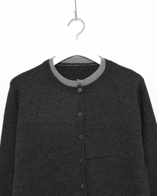 Double-breasted round cardigan