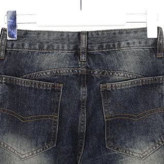 Slit Point Wide Denim Pants
