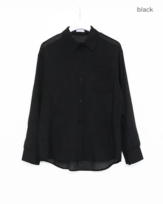 Oversized sheer shirt