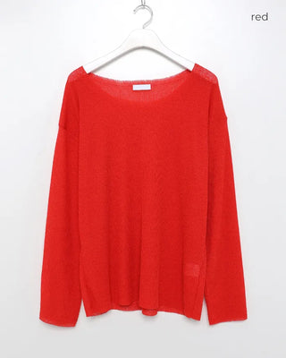 (Unisex) Boat Neck Knit T-Shirt