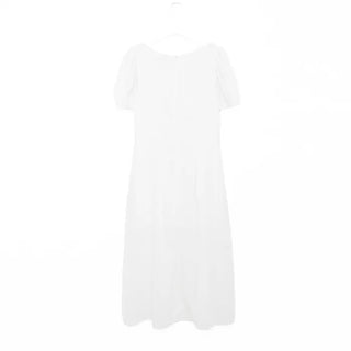 Puff-sleeve long dress