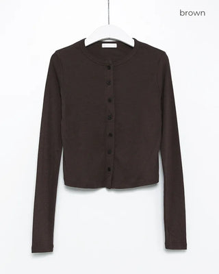 Semi-Clothed Slim Cardigan