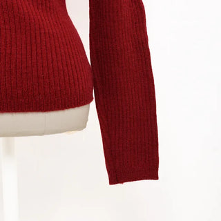 One-shoulder ribbed knit