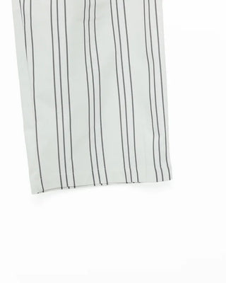 Elastic waist triple stripe cotton pants