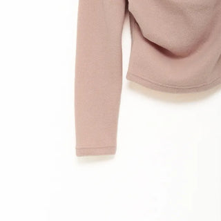 Drape Off-Shoulder Fleece T-Shirt