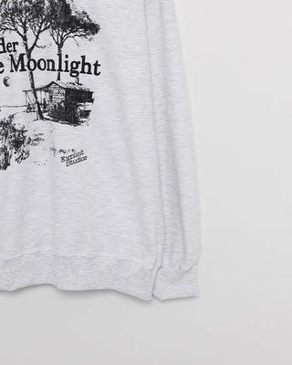 Wood print oversized sweatshirt