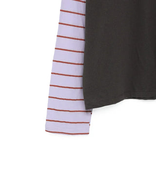 Vintage star print sleeve striped T-shirt