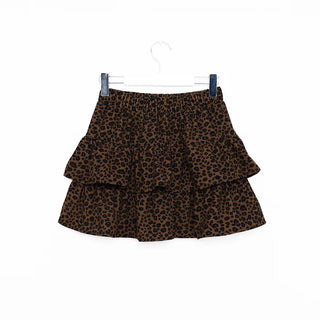 Leopard print mini skirt