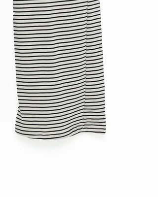 Striped wide-leg pants with elastic waistband