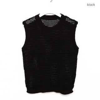 Basic openwork round vest