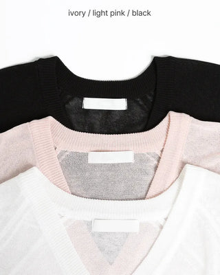 Summer V-neck knit