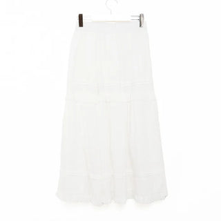 Lace frill maxi skirt