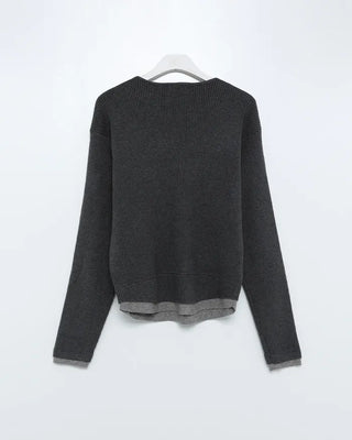 Ribbed Point Layered Knit