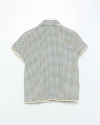Graph Check Seersucker Layered Half Shirt