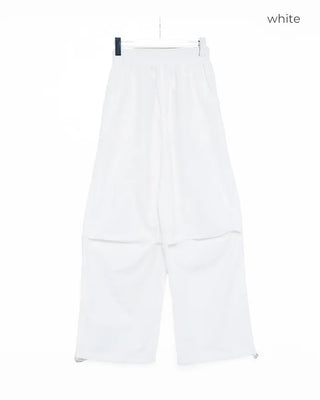 Nylon Parachute Wide Pants