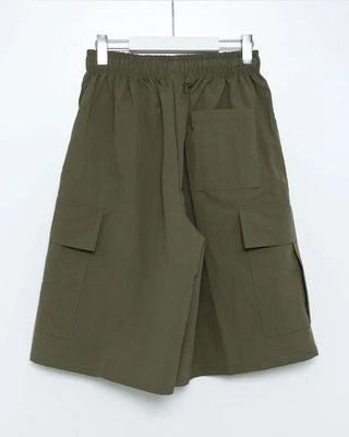 Nylon cargo Bermuda shorts