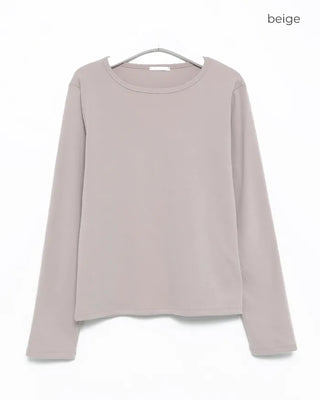 Scooped Neck Fleece Long T-Shirt