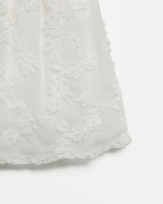 Flower lace midi skirt
