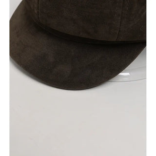 Simple suede newsboy cap