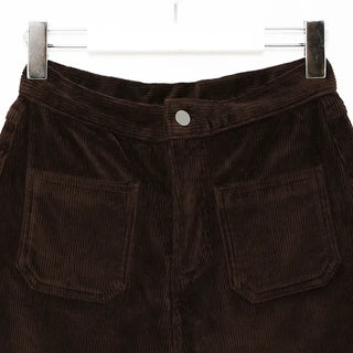 Pocket corduroy wide-leg pants