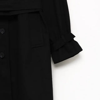 Single-breasted long trench coat
