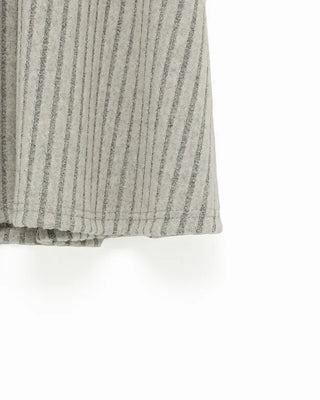 Button-detail ribbed long dress