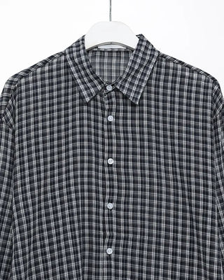 (Unisex) Tartan Check Sheer Shirt