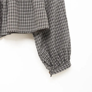 Ribbon check blouse