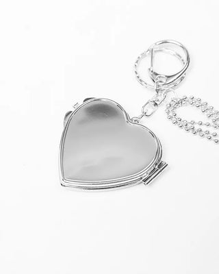 Quadruple Heart Mirror Keyring