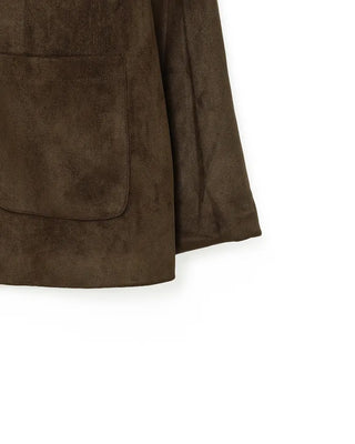 Single suede jacket