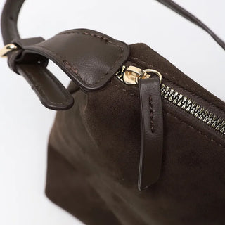 Suede shoulder bag