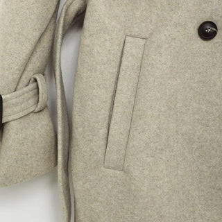 Belted trench short coat